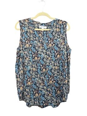 Cristina B Floral Sleeveless Tank – Size Large 🌸